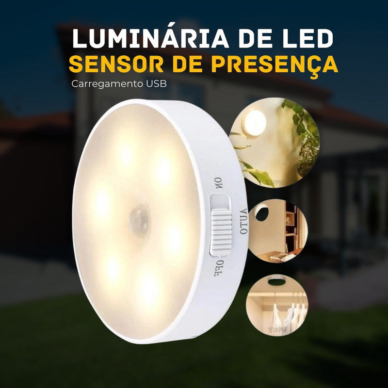 Luminária de LED - Sensor de Presença e Movimento